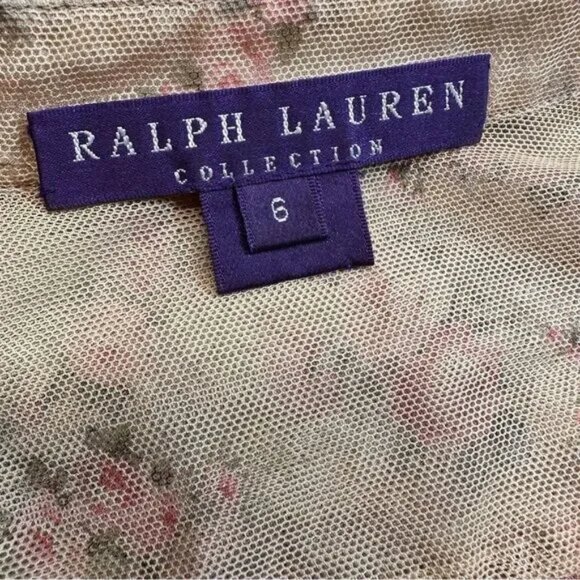 Ralph Lauren Spring 2003 Runway Collection Wallpaper Floral Mesh Knit Blouse - Picture 12 of 15